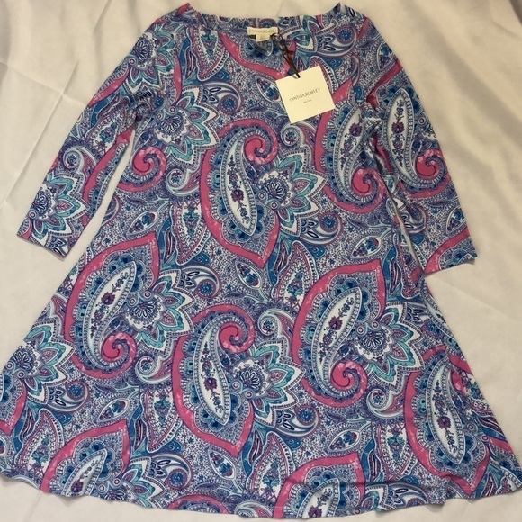 New Cynthia Rowley Paisley Print Beautiful Floral Dress With Pockets - Picture 9 of 13
